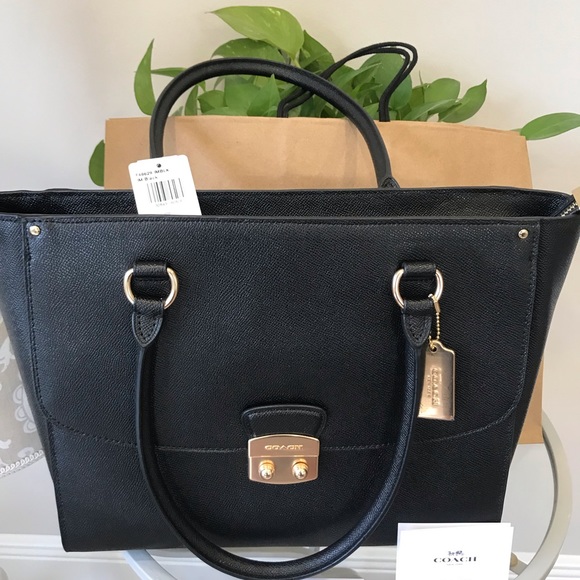 ⭐️COACH ⭐️❤️NWT AVARY Tote, Business Handbag Black - Picture 7 of 7